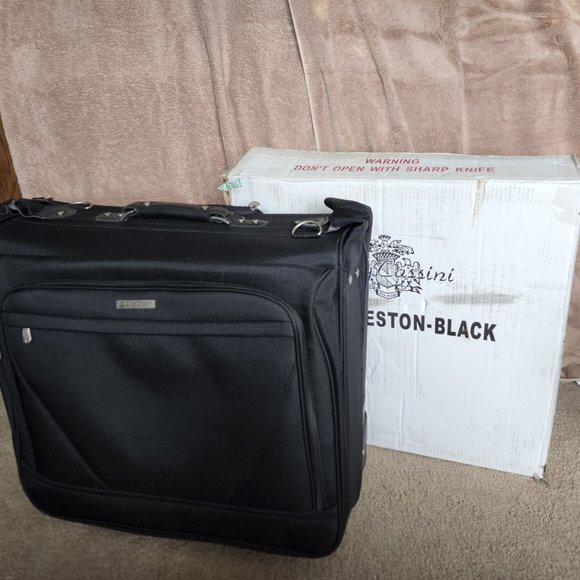 New Oleg Cassini Travel Rolling Garment Bag Black #9844 - Picture 2 of 9